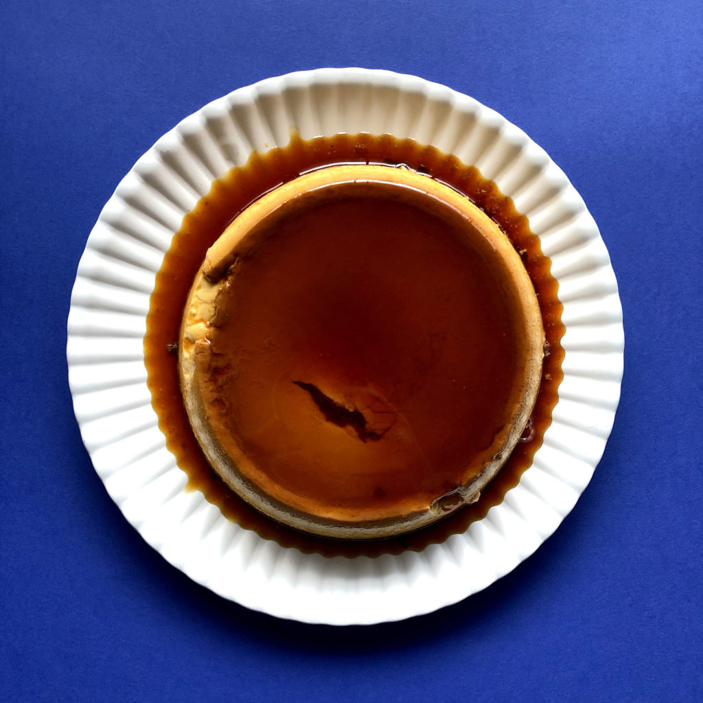 Top view of my mother-in-law's easy flan recipe.