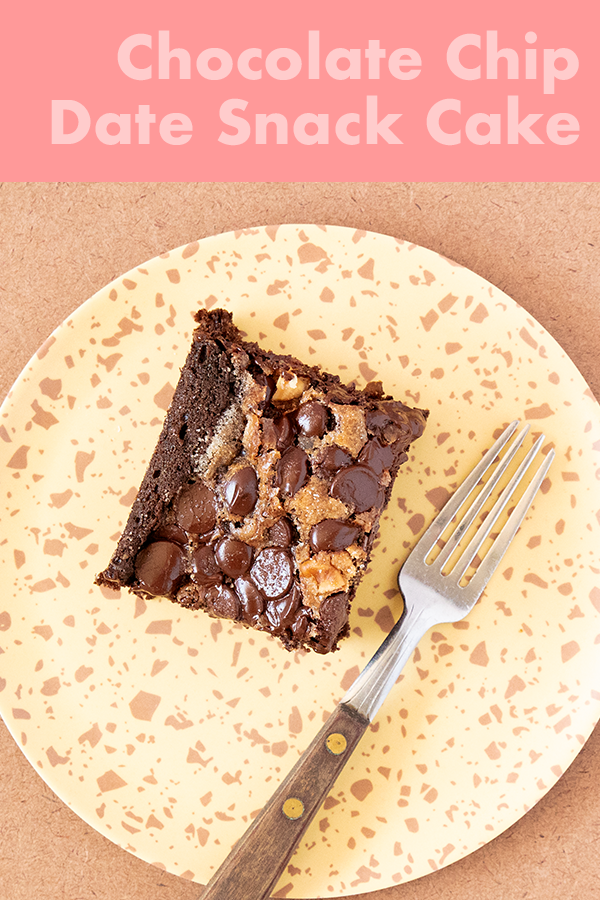 The dates make this cake so incredibly moist and it even gets better the second day. The star of the cake is undoubtedly the chocolate chip, sugar, and walnut crumble on top. I love that you bake the chocolate chips, yet they retain their shape.